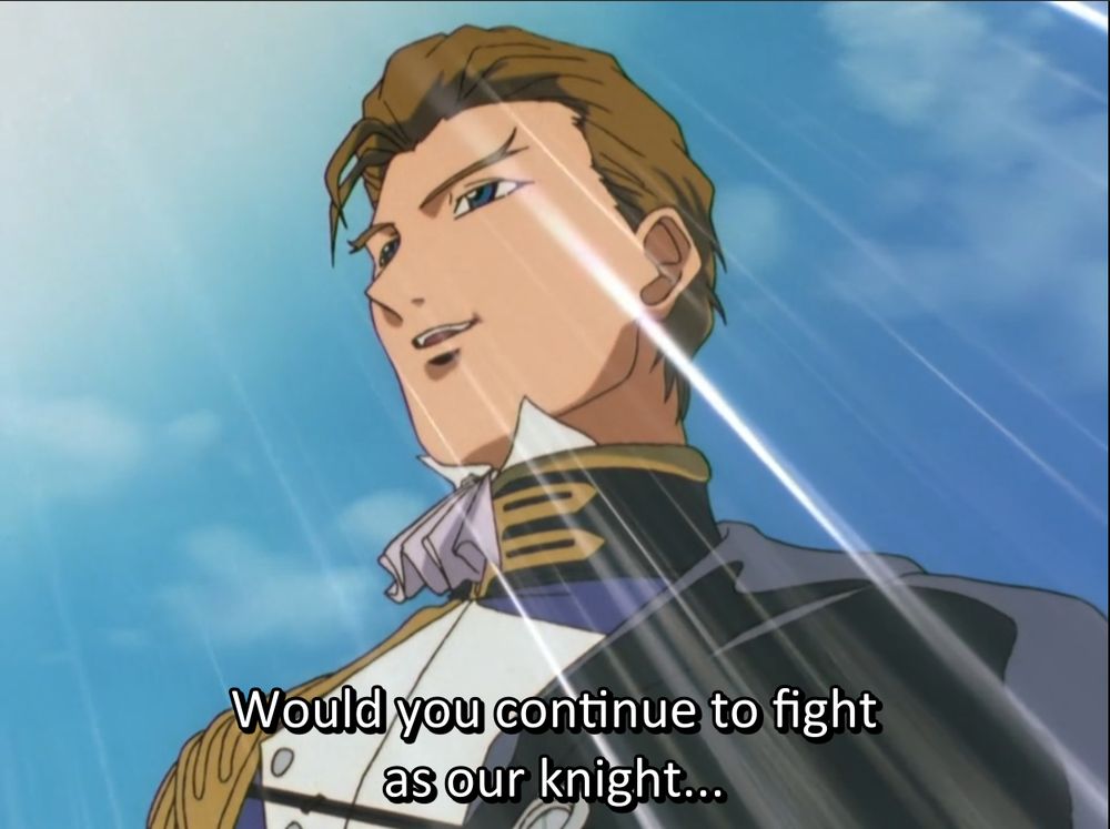 Treize: Would you continue to fight as our knight...