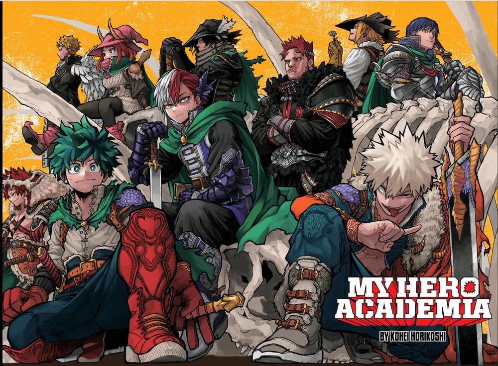 8th BNHA popularity poll art during 2022 
First: Katsuki, Second: Izuku, Third: Shouto, Fourth: Endeavor, Fifth: Tenya, Sixth: Denki, Seventh: Aizawa, Eight: Hawks, Ninth: Eijirou, Tenth: Ochako