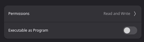 "Executable as Program" option in Gnome's Nautilus file manager
