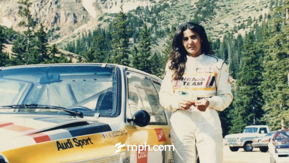 Michele Mouton and her Audi Sport Quattro.