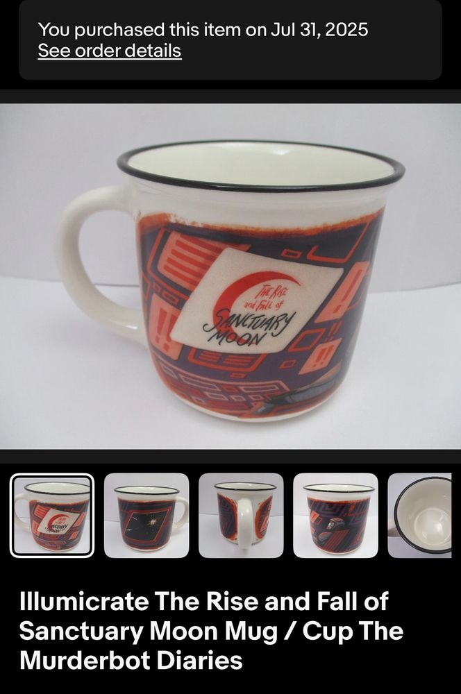 Screen shot of a Rise and Fall of Sanctuary Moon mug on eBay