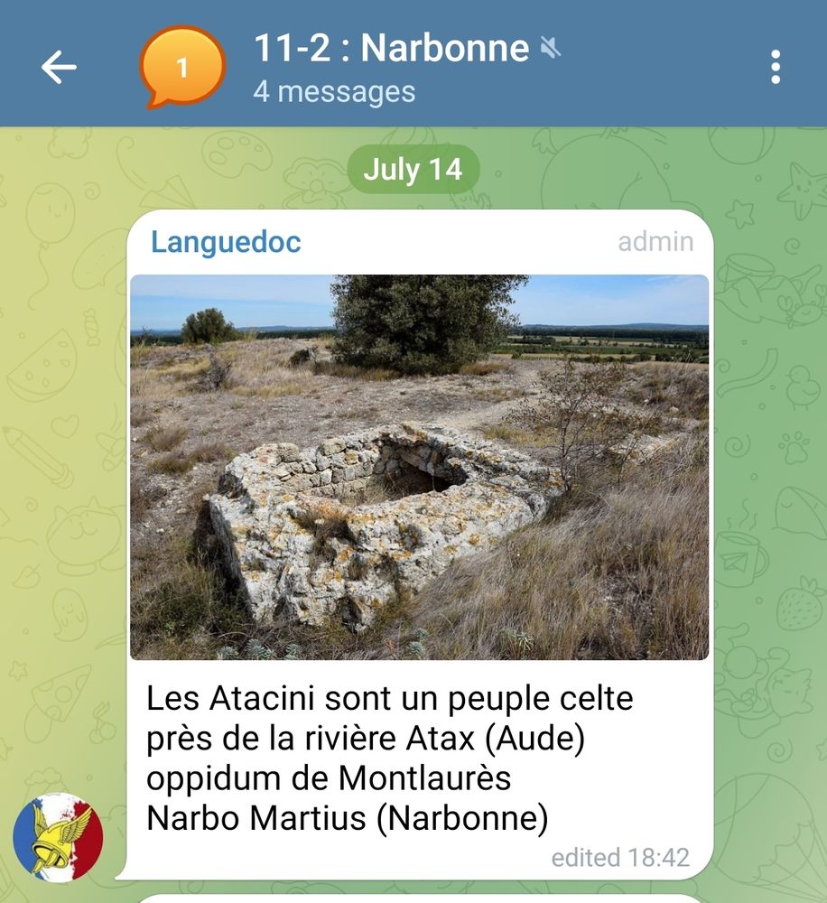 11-2 Narbonne 
Photos d'un mur en ruine : les atacini sont un peuple celte près de la rivière atax (aude) oppidum de montlaures narbo martius près de Narbonne. 