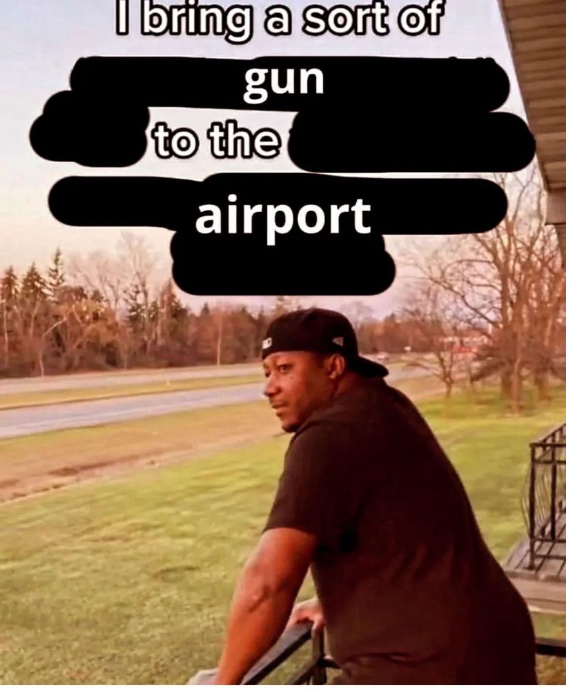 i bring a sort of [gun] to the [airport]