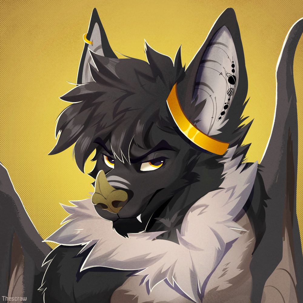 Bat fursona headshot