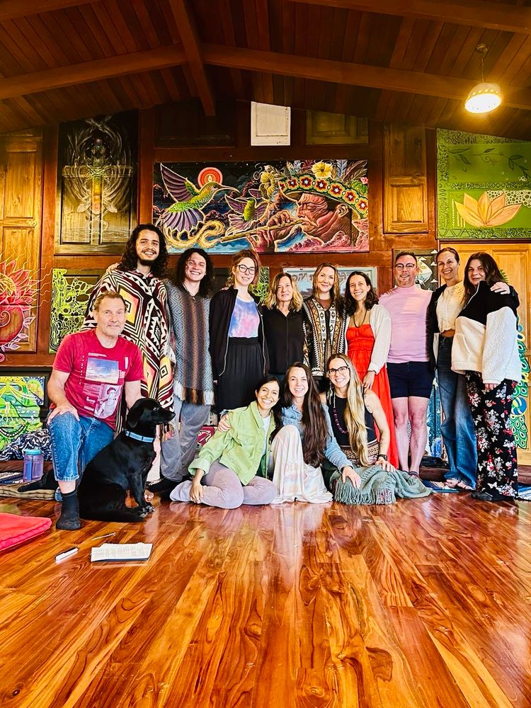 Our eco-retreat family in Monteverde, Costa Rica before our final group dinner. 