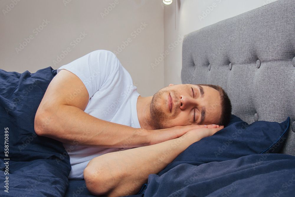 Stock footage of a person sleeping 