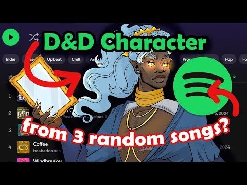 TURNING 3 RANDOM SONGS into a D&D CHARATCER? | Art Challenge Speedpaint