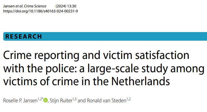 Crime reporting and victim satisfaction with the police