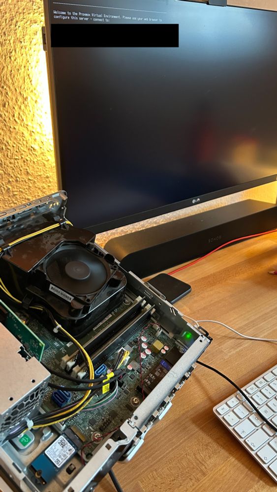 Working PC with the modified SSD installed.