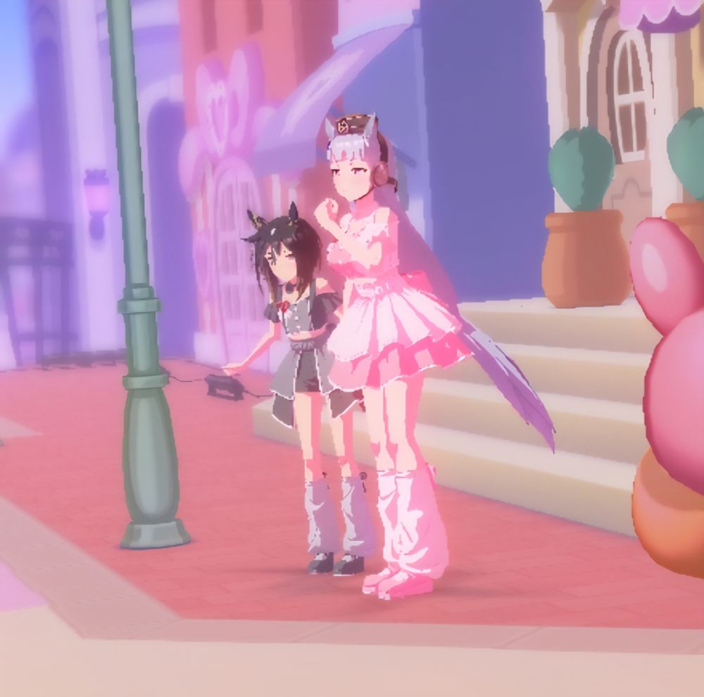 Stay Gold and Goldship in the background of the music video for Meni Shuki♡Rush-sshu!