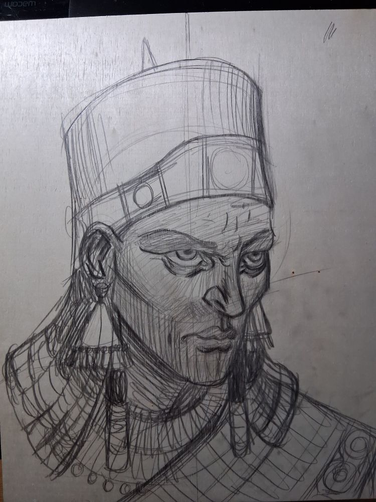 Same sketch but with some light and shade sketched in