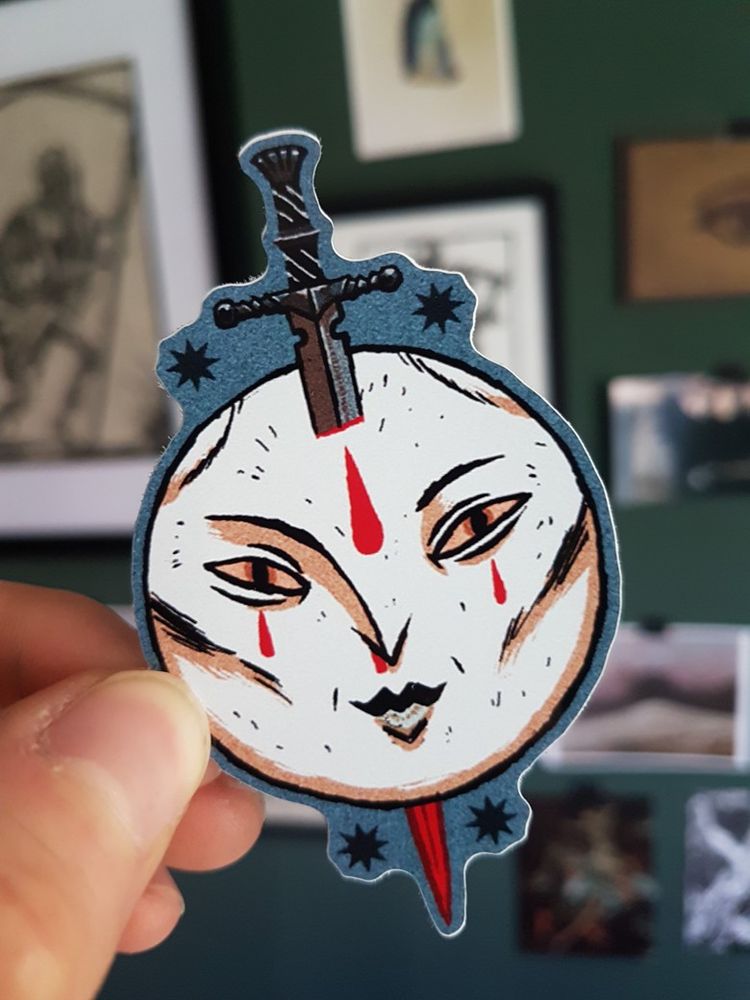 bleeding moon sticker