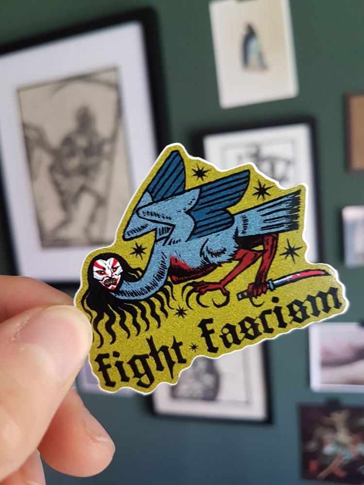antifa harpy sticker