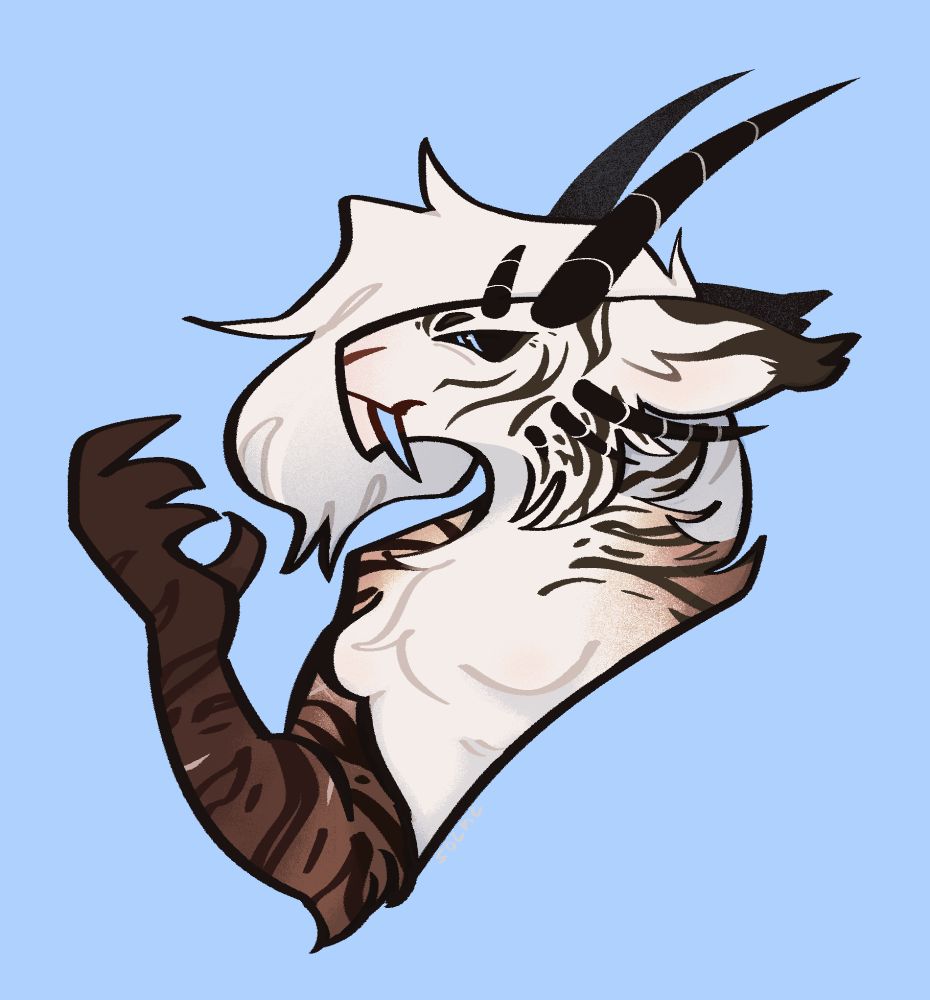 digital art of anthro lioness in simple and clean style