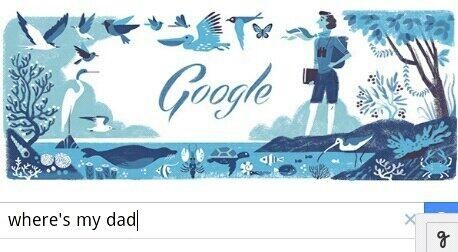 Google searchbar with search for dad