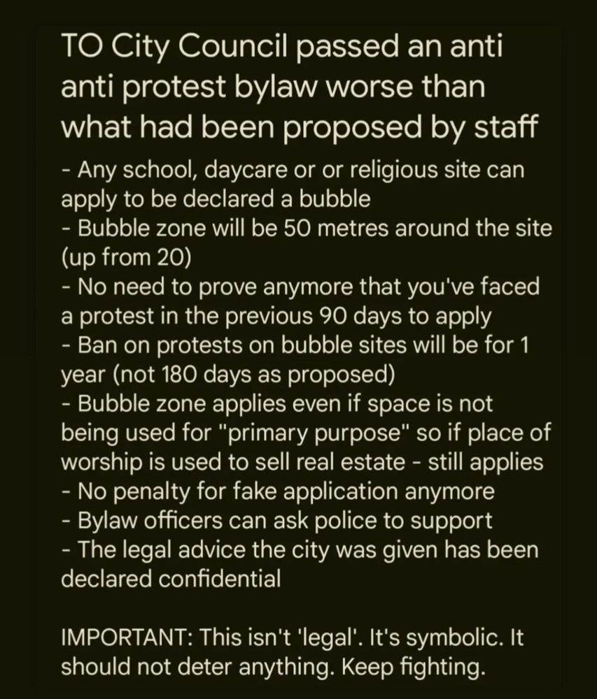 Text of new city anti-protest by-laws