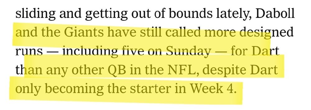 Dart has most designed runs 