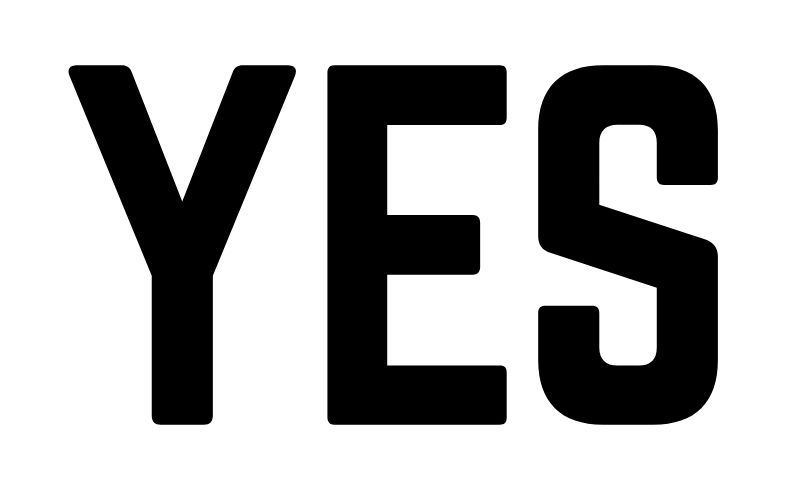 The word "YES" 