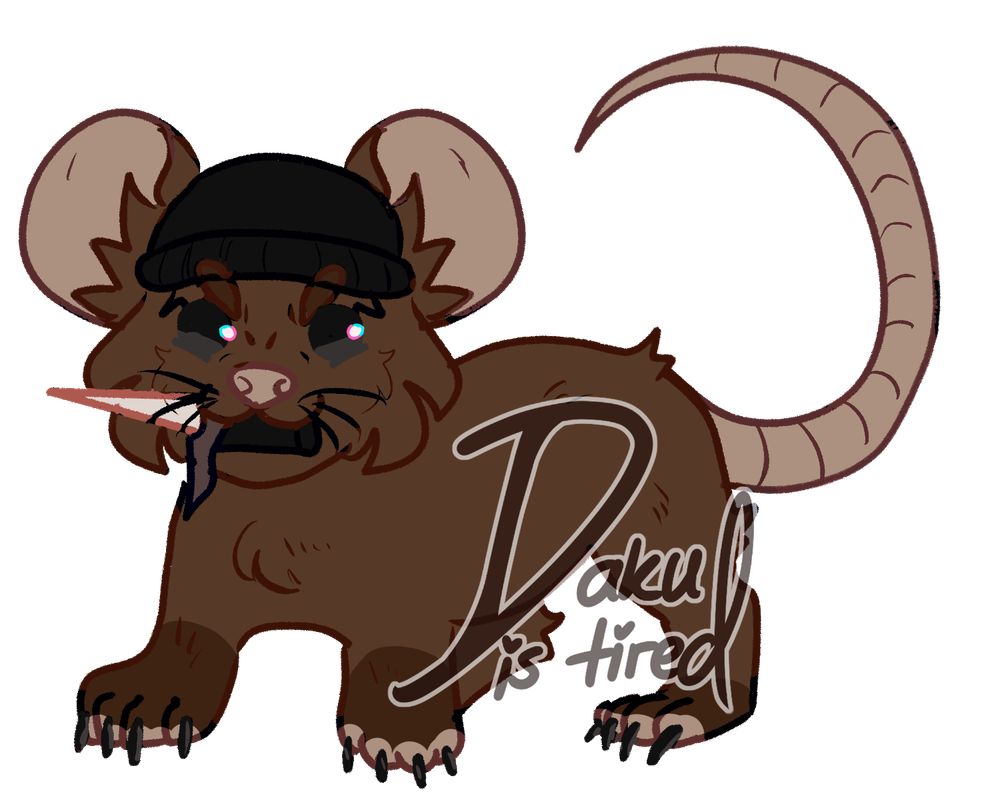 Rat with a knife
