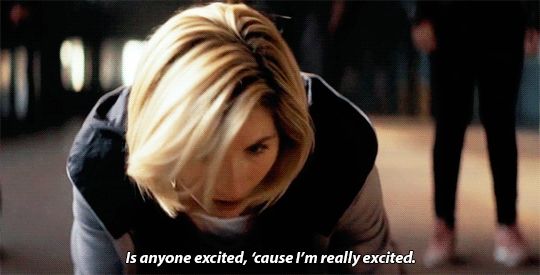 Jodie Whittaker as the 13th doctor "is anyone excited, 'cause I'm really excited"