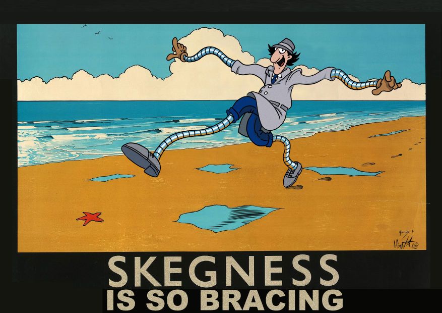 Inspector Gadget doing the Skegness is so Bracing poster