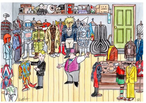 Bowie version of the Mr Benn shop