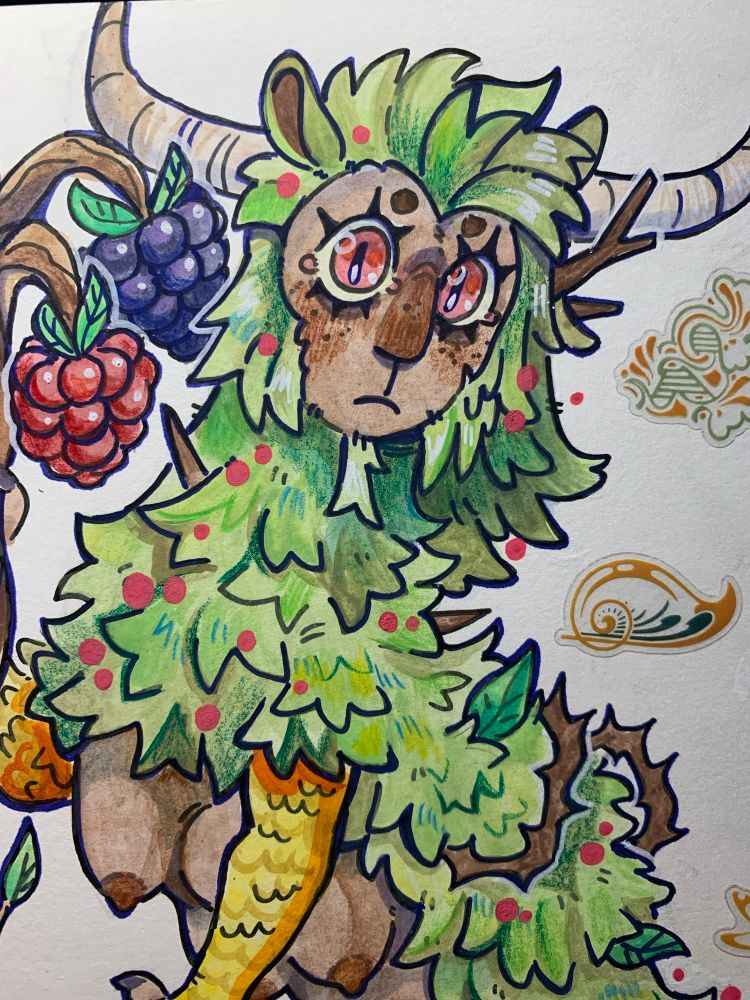 close up of painting described in second image alt text