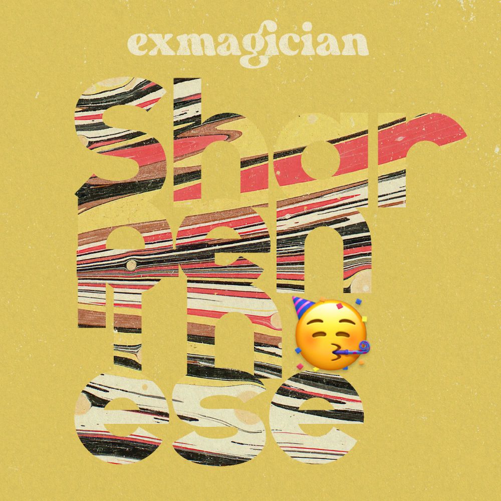 Cover art for Sharpen These by exmagician with a party emoji to celebrate its first birthday.
