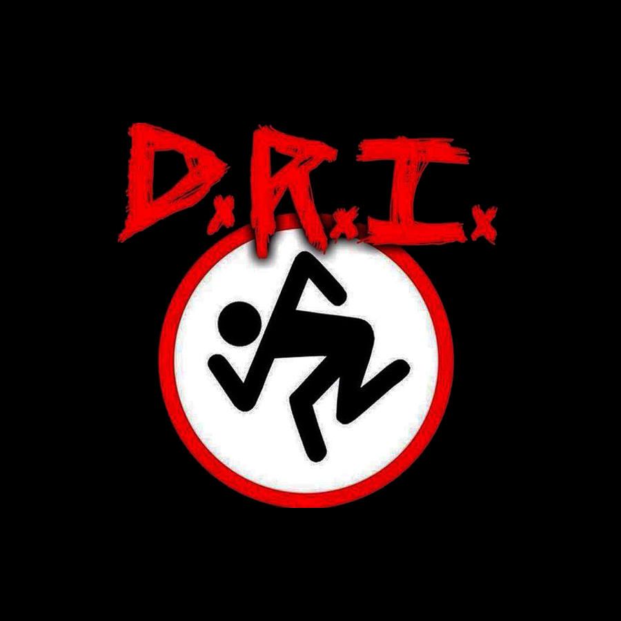 Similar stick figure, but running with the band’s acronym above: D.R.I. 