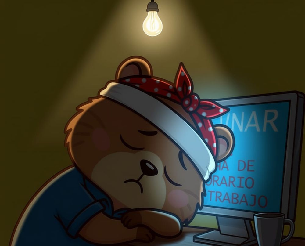 Marmota dormida sobre el portátil 