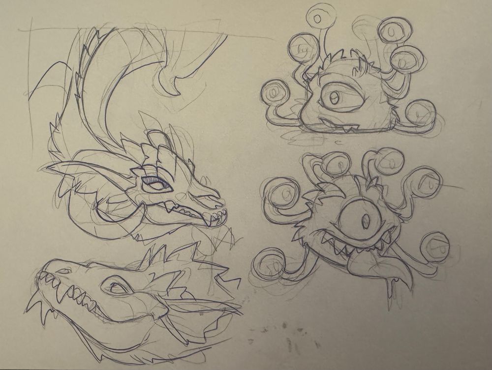 Some dragons and beholders 