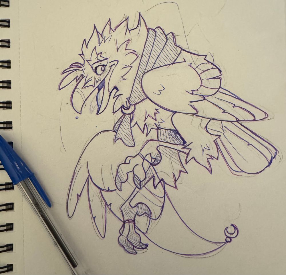Sketch of a crow