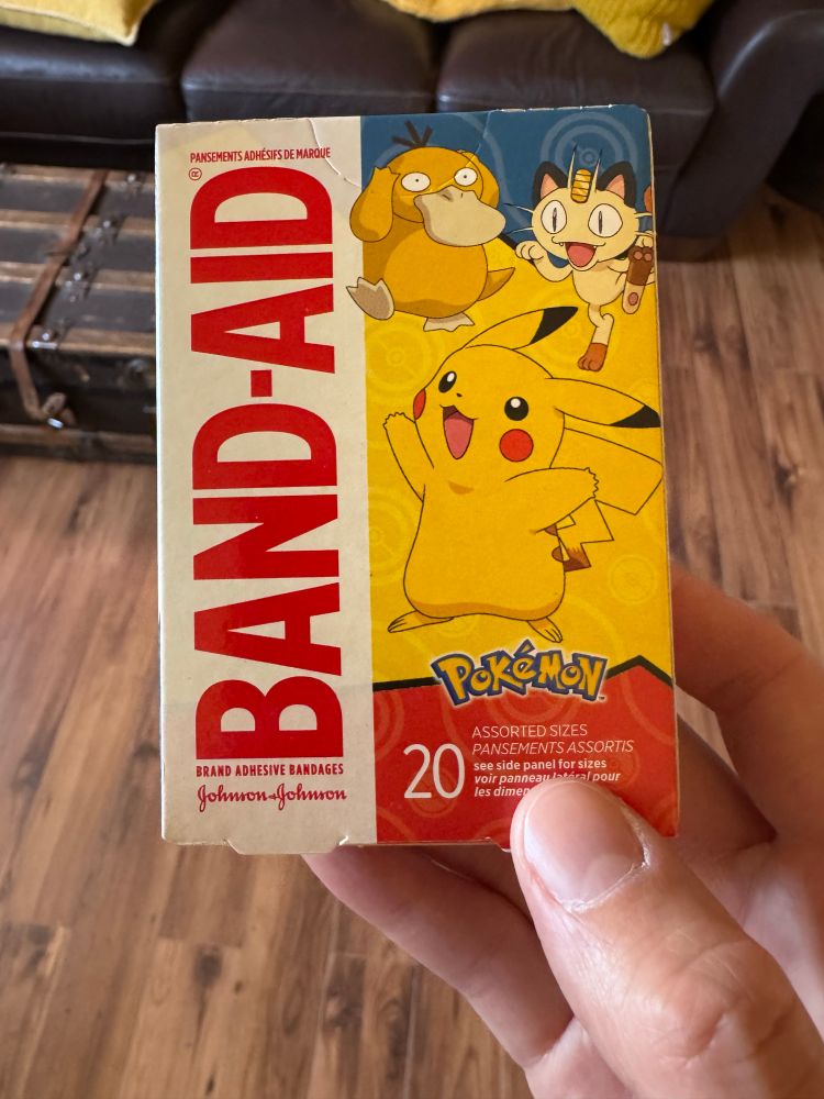 Photo of pikachu bandaids