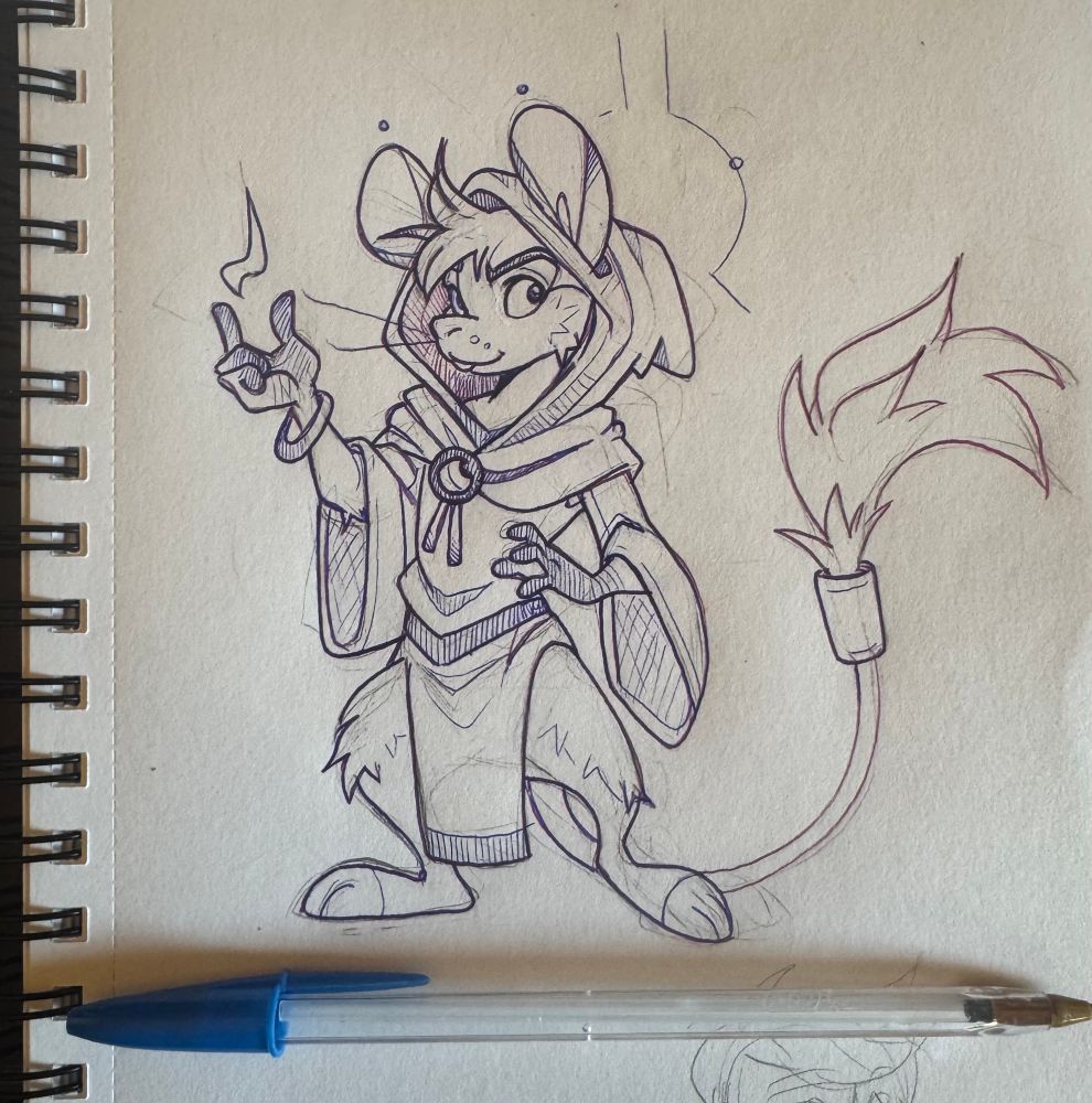 Mouse mage casting magic