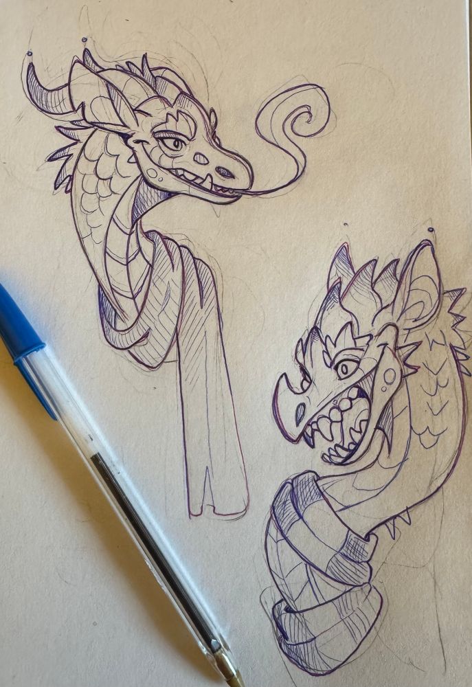 Dragons wearing scarves 