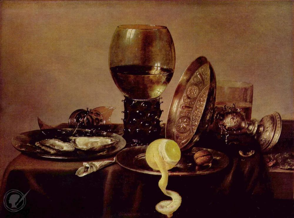 Still Life with Oysters, Lemon, a Roemmer, and a Shattered Glass, by WIllem Claesz Heda