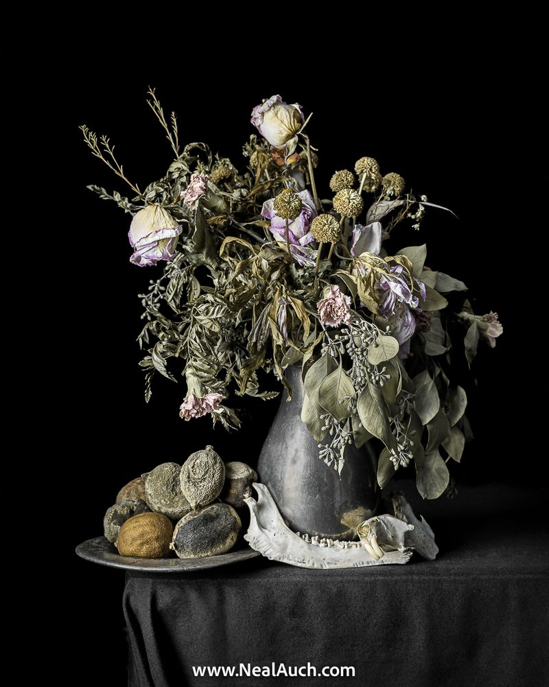 Vanitas with Flowers