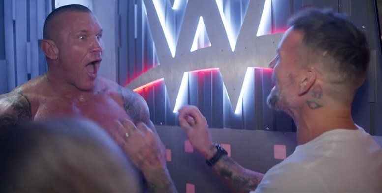 Randy Orton's shocked face in response to seeing CM Punk in the WWE again