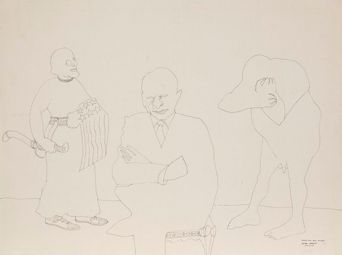 American and Mother (Study for Symbols)