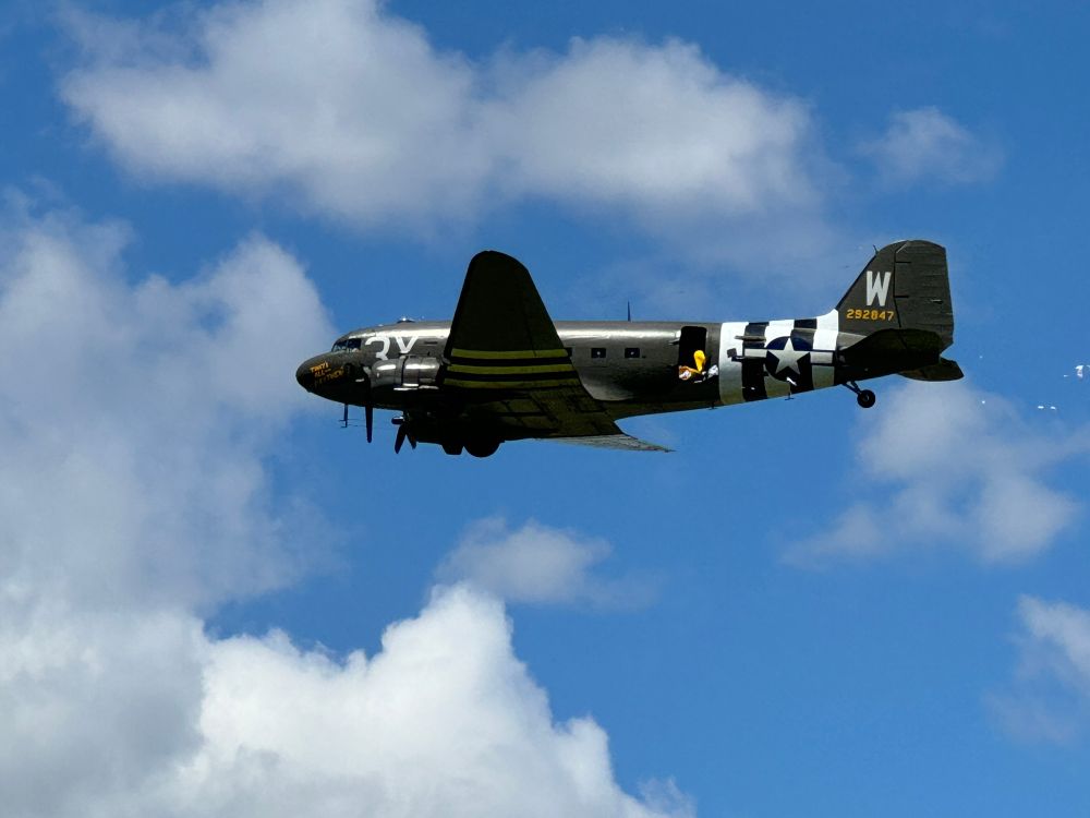 “That’s All Brother” dropping candy at Wiesbaden for the 75th anniversary of the Berlin Airlift