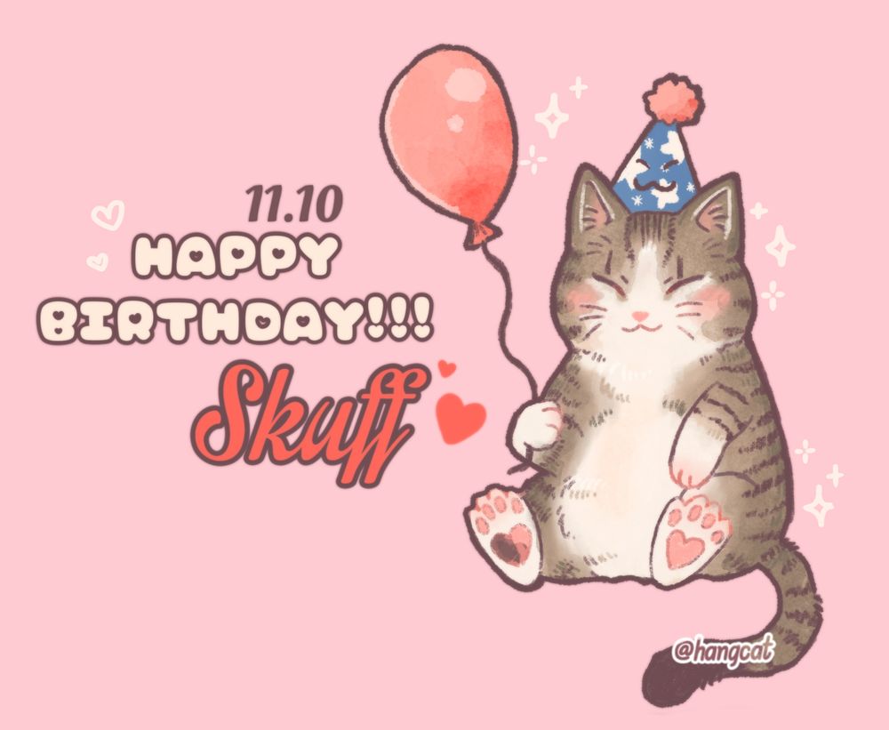 drawing of Drogan (Skuff-san's cat), for Skuff-san's birthday.