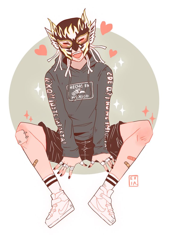 drawing of el desperado from njpw
