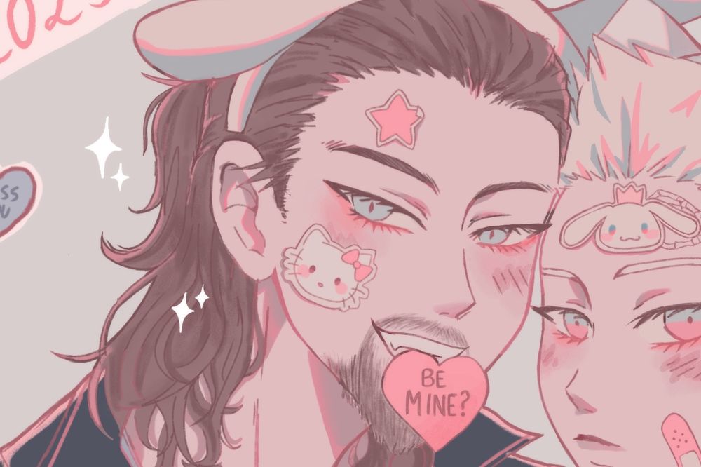 old jay white fanart from valentine's day 2025.
