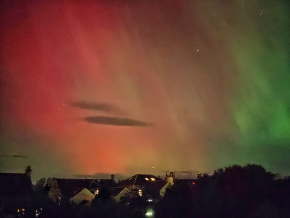 Photograph of the Aurora Boreallis in Ayrshire, Scotland