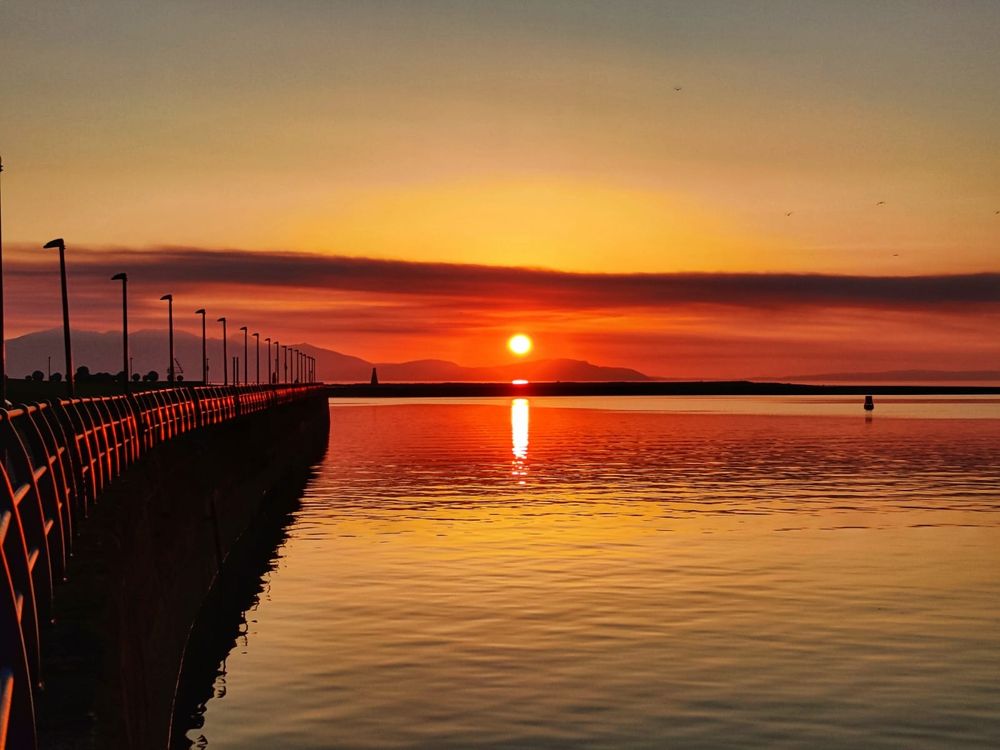 Sunset over Arran from Ardrossan Marina