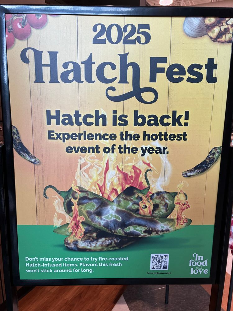 a poster advertising deliciously hot green chiles
