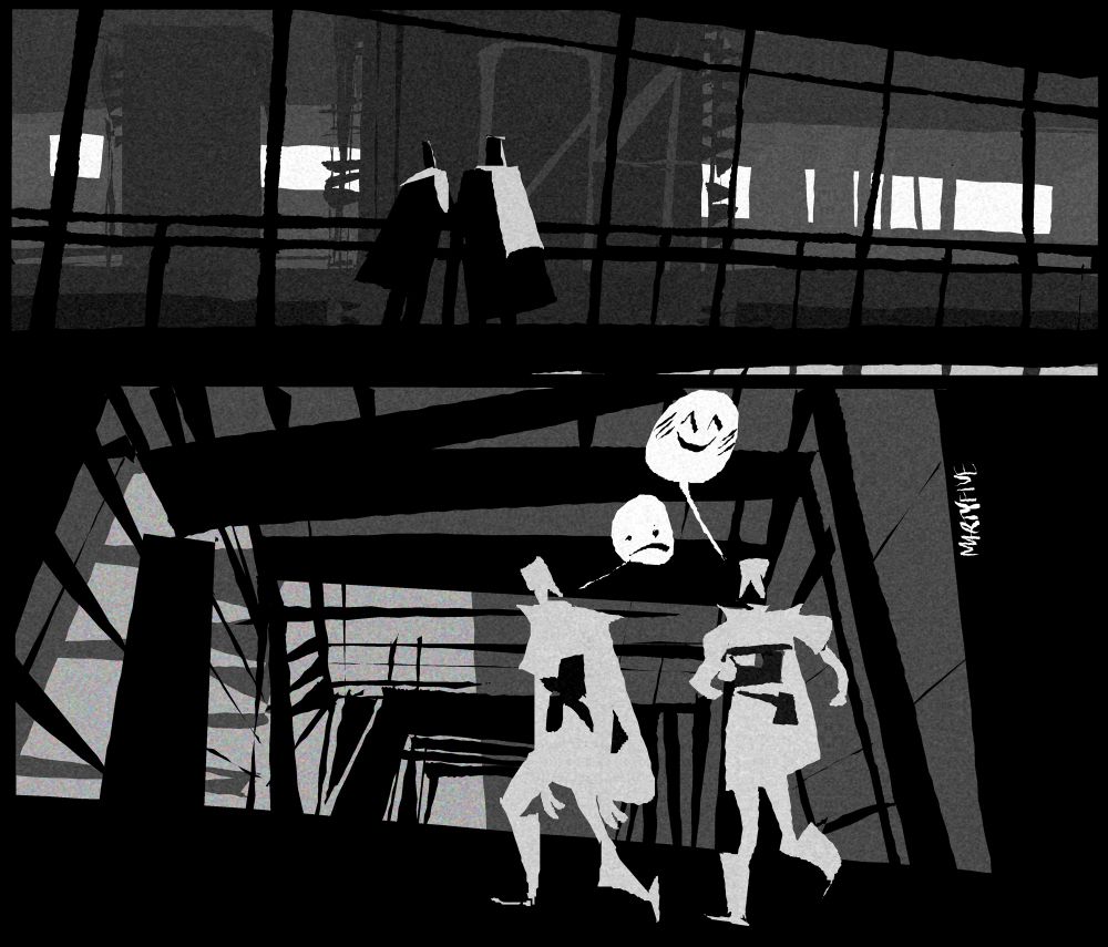 more greyscale visuals for the same industrial project 