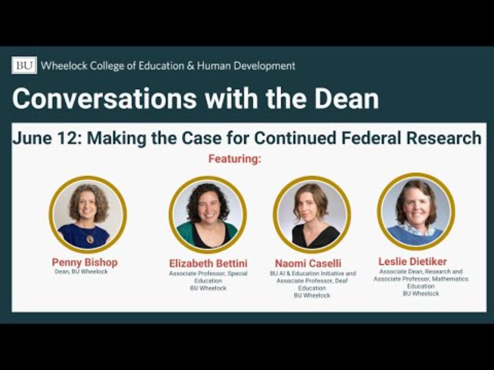 Making the Case for Continued Federal Research, BU Wheelock Conversations with the Dean