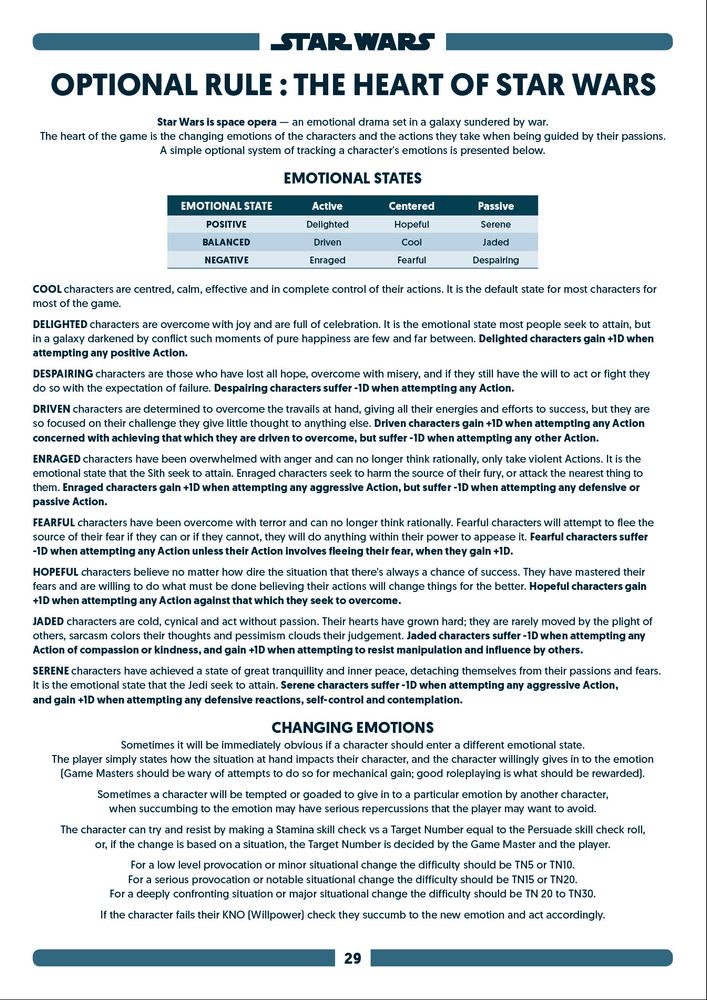 Screenshot of Star Wars D6 RPG, 1st edition. The Heart of Star Wars rules hack by Jez Gordon.