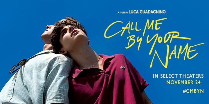 call me by your name poster showing timotheeeee chalamet in a short-sleeve polo